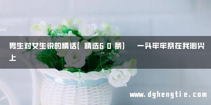 男生对女生说的情话（精选60条） 一头牢牢系在我心尖上